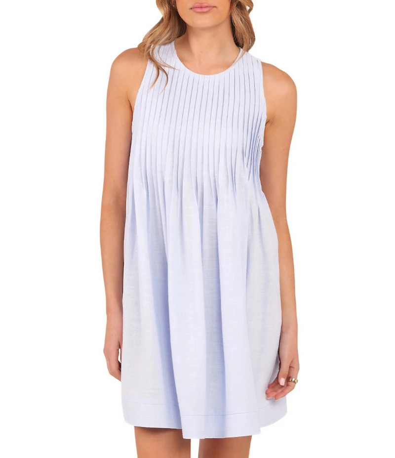 Petal & Pup Daniela Round Neck Sleeveless Babydoll Mini Dress