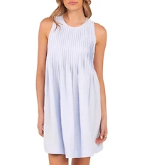 Petal & Pup Daniela Round Neck Sleeveless Babydoll Mini Dress