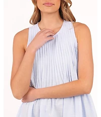 Petal & Pup Daniela Round Neck Sleeveless Babydoll Mini Dress