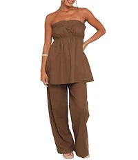 Petal & Pup Ember Cotton High-Rise Drawstring Waist Coordinating Pant