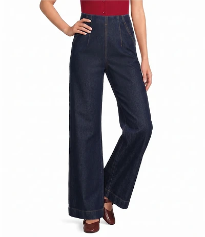 Petal & Pup Evandra High Rise Straight Leg Denim Trouser Pants