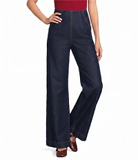 Petal & Pup Evandra High Rise Straight Leg Denim Trouser Pants
