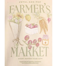 Petal & Pup Farmers Market Crew Neck Long Sleeve Sweatshirt