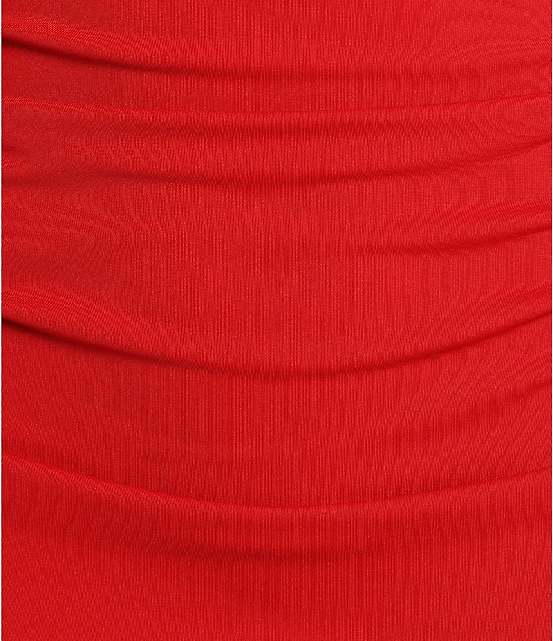 Petal & Pup Fira One Shoulder Ruched Twist Detail Bodycon Midi Dress