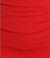 Petal & Pup Fira One Shoulder Ruched Twist Detail Bodycon Midi Dress