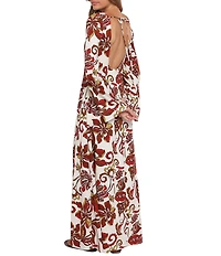 Petal & Pup Inala Floral Print V-Neck Long Sleeve Maxi Dress