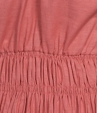 Petal & Pup Lucilla Scoop V-Neck Sleeveless Shirred Waist Top