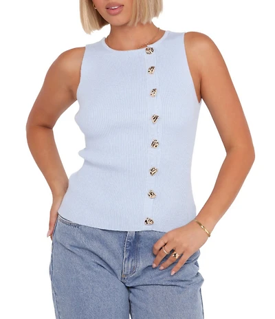 Petal & Pup Lysa Knit Round Neck Sleeveless Vest Top