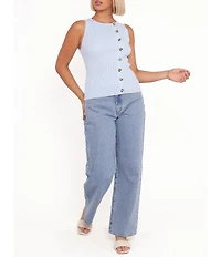 Petal & Pup Lysa Knit Round Neck Sleeveless Vest Top