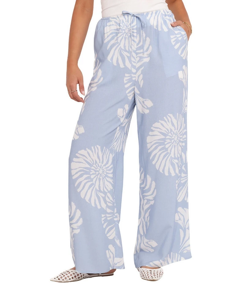 Petal & Pup Sui Shell Print High-Rise Pants