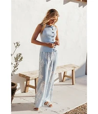 Petal & Pup Sui Shell Print High-Rise Pants