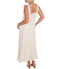 Petal & Pup Valara Scoop Neck Sleeveless Tie Shoulder Empire Waist Maxi Dress