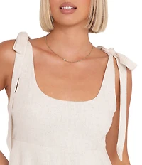 Petal & Pup Valara Scoop Neck Sleeveless Tie Shoulder Empire Waist Maxi Dress