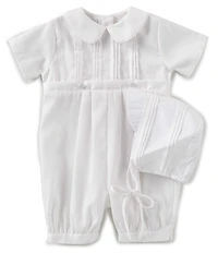 Petit Ami Baby Boys Christening Knickers & Bonnet Set