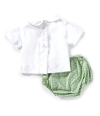 Petit Ami Baby Boys Construction Hand Embroidered Diaper Set