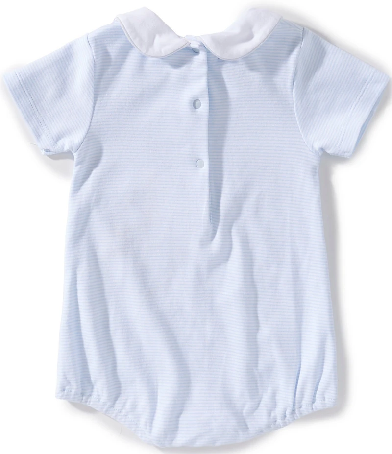 Petit Ami Baby Boys Short Sleeve Noah's Ark Knit Bodysuit