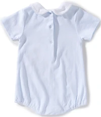 Petit Ami Baby Boys Short Sleeve Noah's Ark Knit Bodysuit