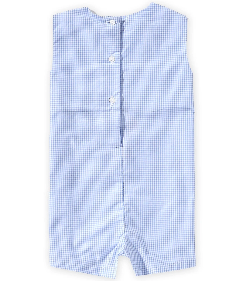 Petit Ami Baby Boys Sleeveless Gigham Fishing Applique Jon Jon Shortall