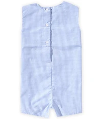 Petit Ami Baby Boys Sleeveless Gigham Fishing Applique Jon Jon Shortall