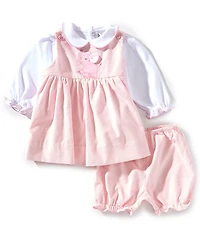 Petit Ami Baby Girls Corduroy Elephant Applique Jumper Dress