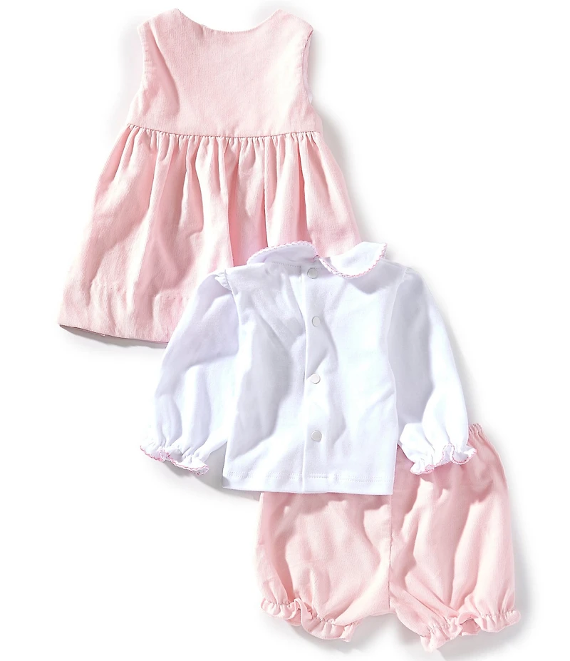 Petit Ami Baby Girls Corduroy Elephant Applique Jumper Dress