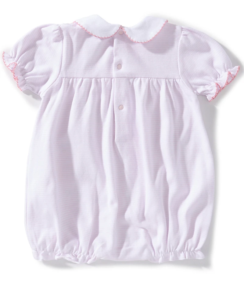 Petit Ami Baby Girls Noah's Ark Knit Short Sleeve Bubble