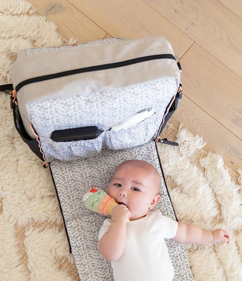 Petunia Pickle Bottom Boxy Backpack Diaper Bag - Sand & Black