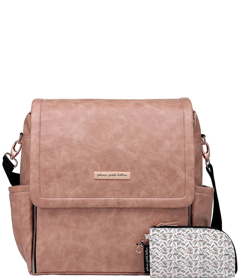 Petunia Pickle Bottom Matte Leatherette Boxy Backpack Diaper Bag
