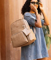 Petunia Pickle Bottom Sync Backpack Leather Diaper Bag