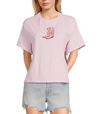 Philcos Cowboy Boot Graphic Short Sleeve T-Shirt