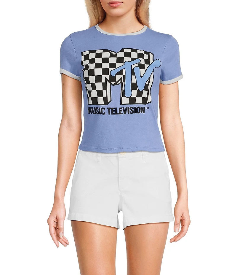 Philcos Short Sleeve MTV Checkered Pullover T-Shirt