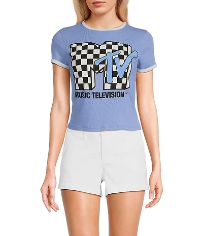 Philcos Short Sleeve MTV Checkered Pullover T-Shirt