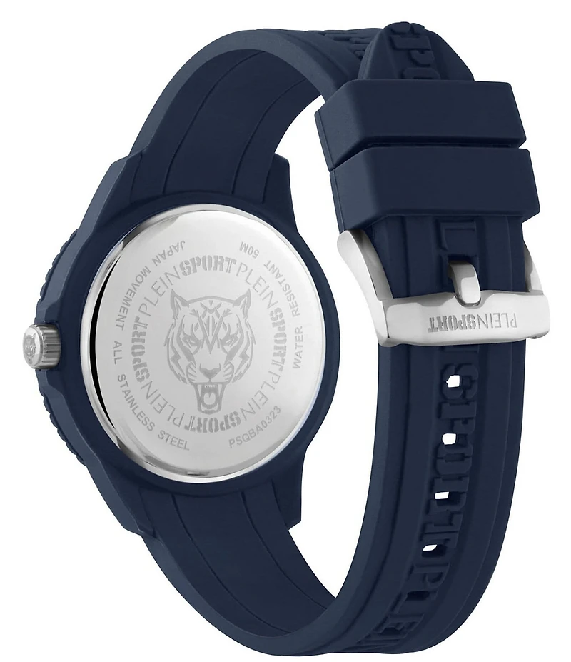 Philipp Plein Men's Fearless Silicone Strap Quartz Analog Watch