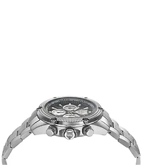 Philipp Plein Men's Hurricane Silver-Toned Stainless Steel Quartz Chronograph Watch