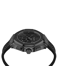 Philipp Plein Men's Chrono Royal Black Silicone Strap Watch