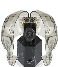Philipp Plein Men's Chrono Royal Black Silicone Strap Watch