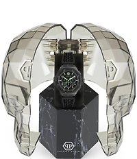 Philipp Plein Men's Chronograph Royal Black Silicone Strap Watch