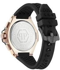 Philipp Plein Men's Chrono Royal Black Silicone Strap Watch