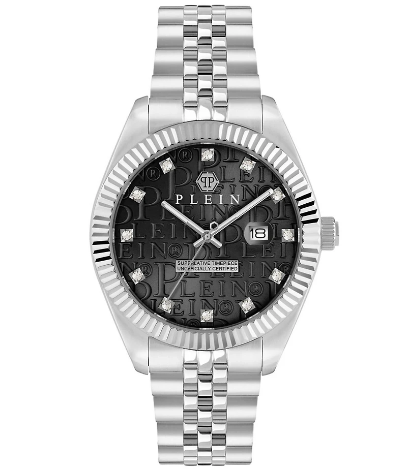 Philipp Plein Men's Date Superlative Mechanical Automatic Stainless Steel Bracelet Watch
