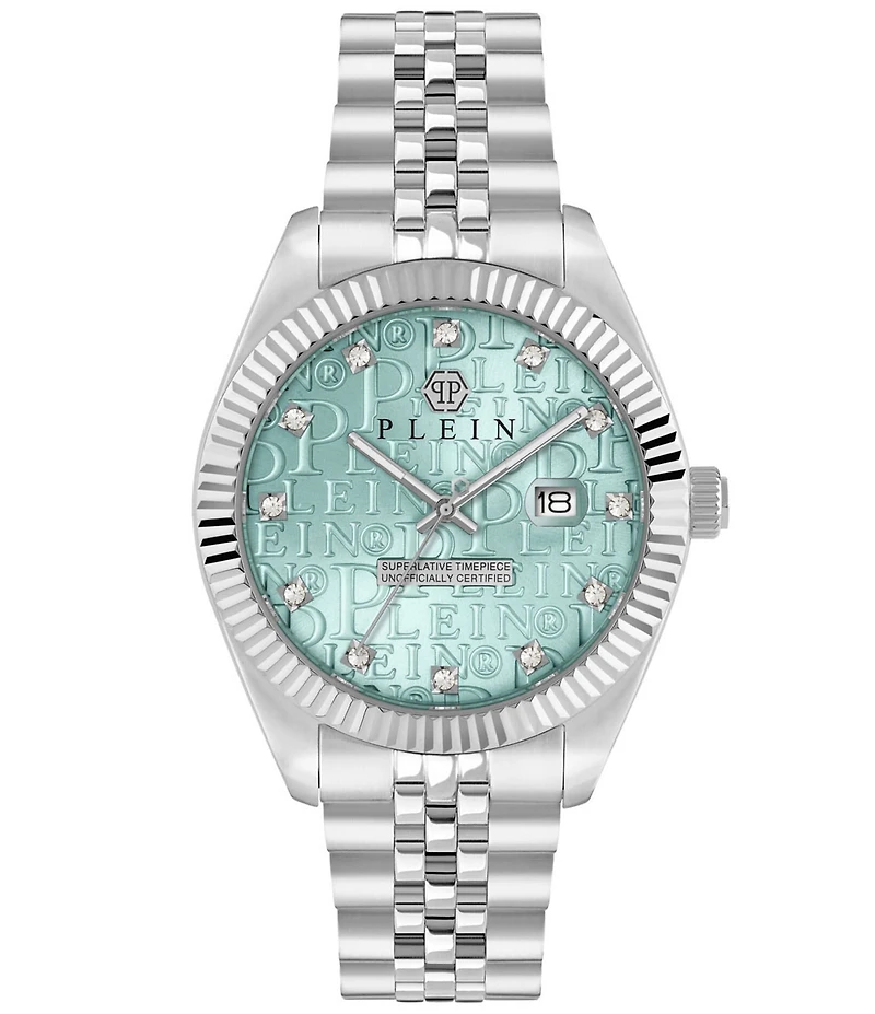Philipp Plein Men's Date Superlative Mechanical Automatic Stainless Steel Bracelet Watch