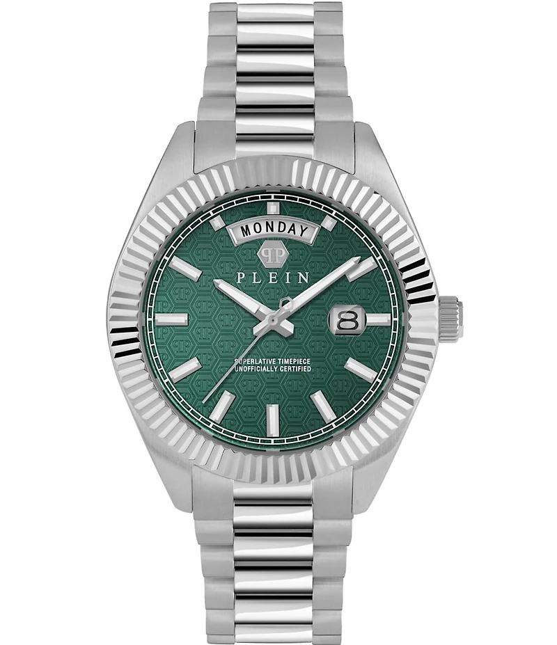 Philipp Plein Men's Date Superlative Quartz Automatic Stainless Steel Bracelet Watch
