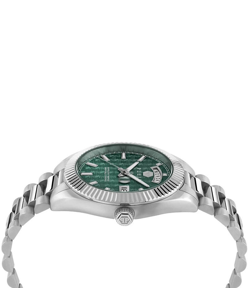 Philipp Plein Men's Date Superlative Quartz Automatic Stainless Steel Bracelet Watch