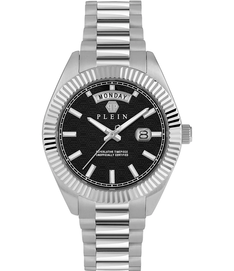 Philipp Plein Men's Date Superlative Quartz Automatic Stainless Steel Bracelet Watch