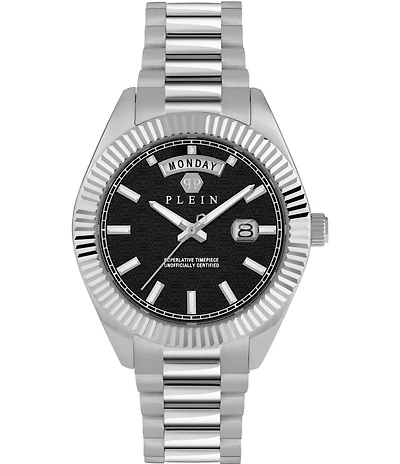 Philipp Plein Men's Date Superlative Quartz Automatic Stainless Steel Bracelet Watch
