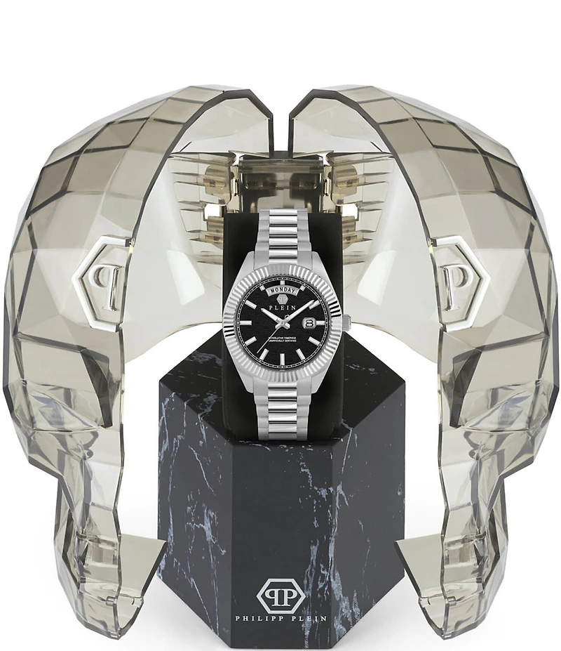 Philipp Plein Men's Date Superlative Quartz Automatic Stainless Steel Bracelet Watch
