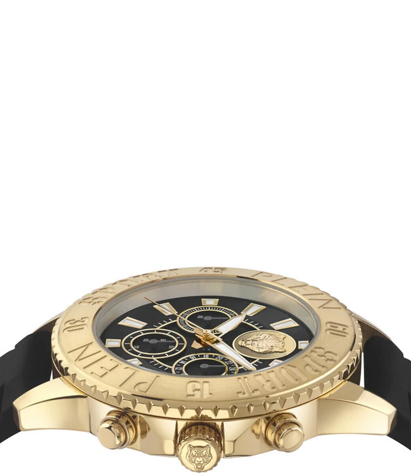 Philipp Plein Men's Glam Chronograph Metal Silicone Strap Watch