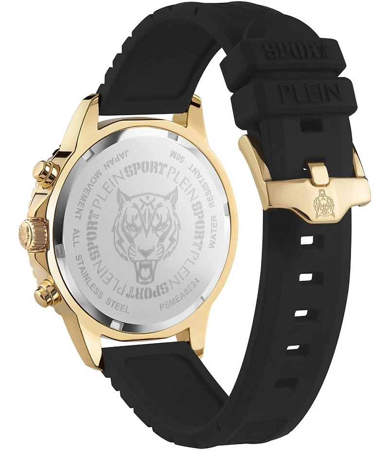 Philipp Plein Men's Glam Chronograph Metal Silicone Strap Watch