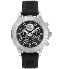 Philipp Plein Men's Glam Chronograph Metal Silicone Strap Watch