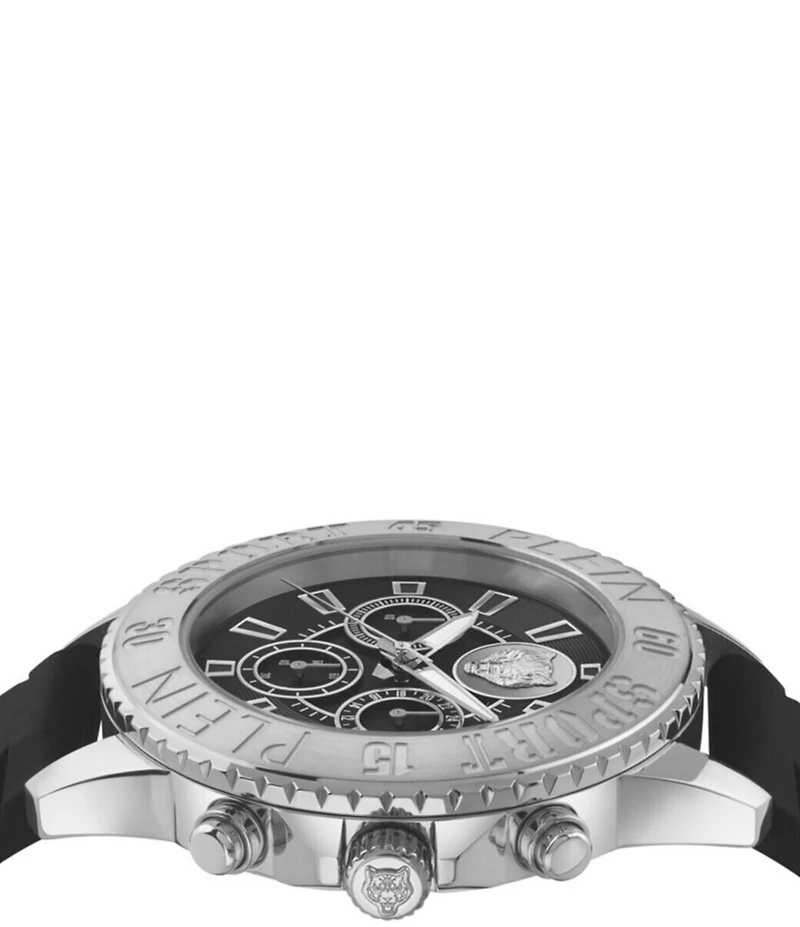 Philipp Plein Men's Glam Chronograph Metal Silicone Strap Watch
