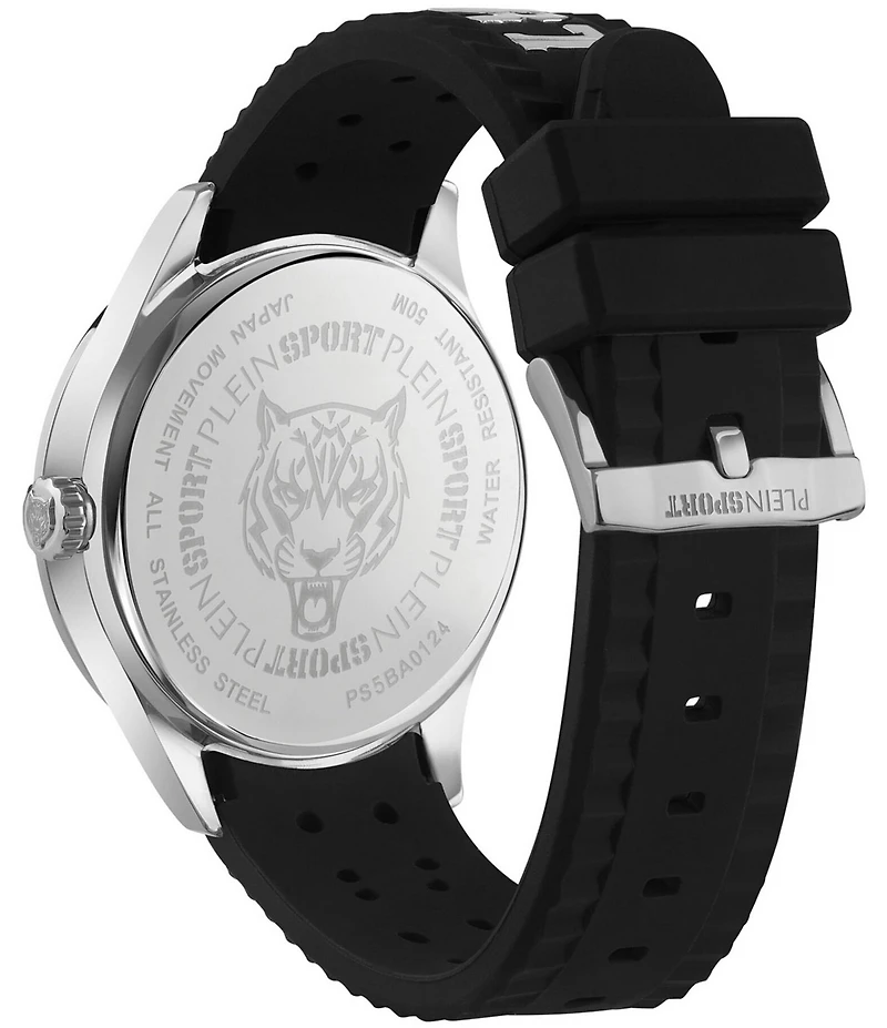 Philipp Plein Men's Lineman Analog Silicone Strap 45mm Watch